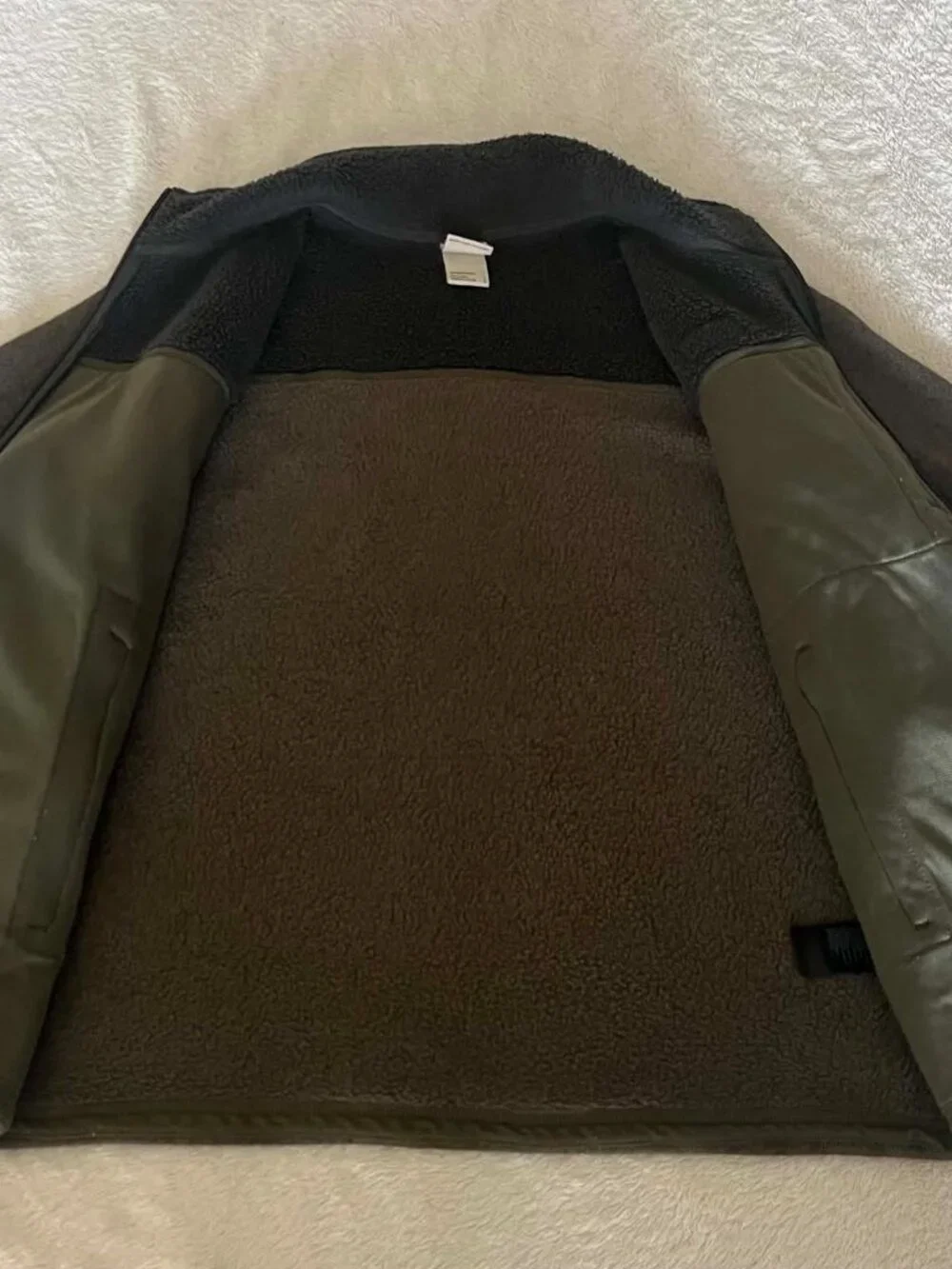 The North Face Gordon Lyons Full Zip Fleece Jacket Men's size Large Green Black